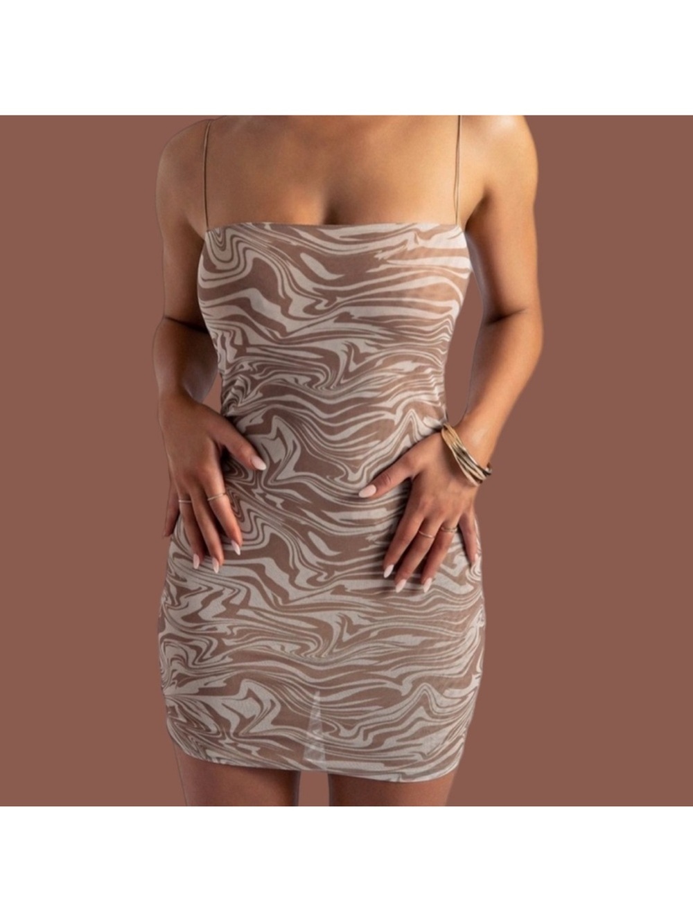 Meshki Mia Mesh Mini Dress